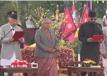 Newly-appointed Prime Minister Shah takes oath before President Paudel