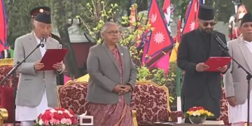 Newly-appointed Prime Minister Shah takes oath before President Paudel