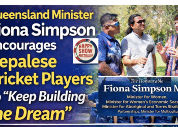 Queensland Minister Fiona Simpson encourages Nepalese Cricket Players to keep building dreams