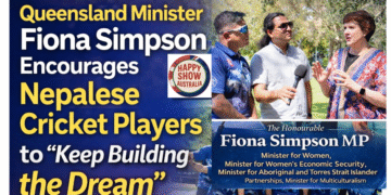 Queensland Minister Fiona Simpson encourages Nepalese Cricket Players to keep building dreams