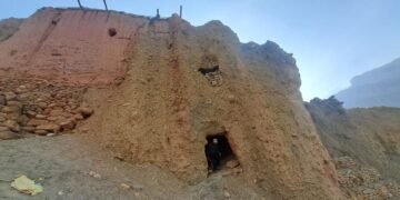 Ancient monastery inside a cave in Chhusang
