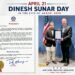 Dr Dinesh Sunar receives special recognition in US