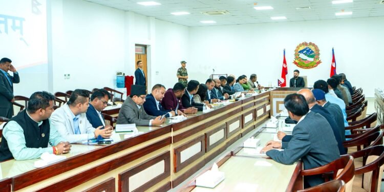 PM Shah sits for discussions with HoR members from Madhesh Province