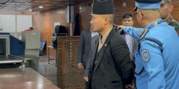 Home Minister Gurung inspects TIA