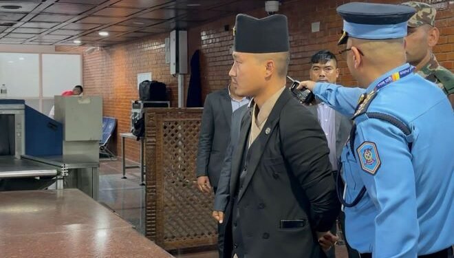 Home Minister Gurung inspects TIA