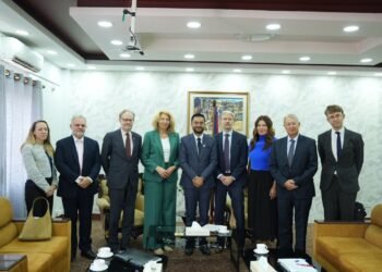 Ambassadors pay courtesy call on Education Minister Pokharel