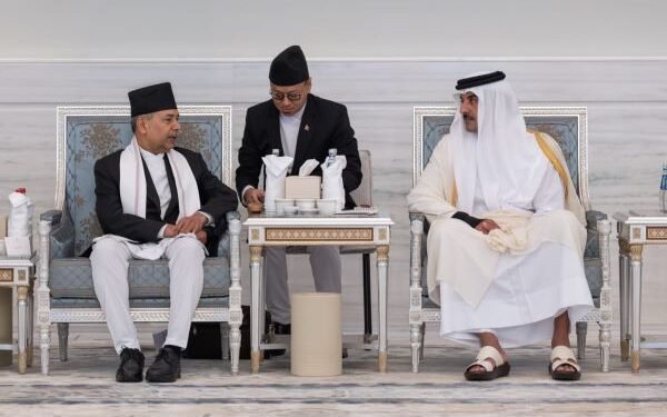 Vice President Yadav hands over condolence letter to Qatari Amir