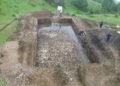 Pond constructed in community forest for wildlife