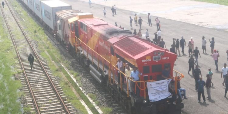 Cargo train arrives from Kolkata to ICP Biratnagar
