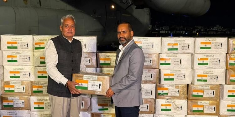 India dispatches ten tonnes of HADR assistance to Nepal