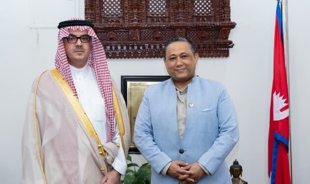 Saudi Arabian ambassador Mnikhr holds meeting with Foreign Minister Khanal