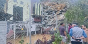 Dry landslide damages Gharkhola hydropower project, ones goes missing