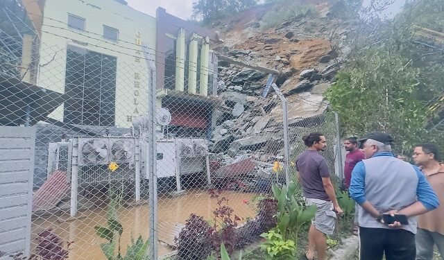 Dry landslide damages Gharkhola hydropower project, ones goes missing