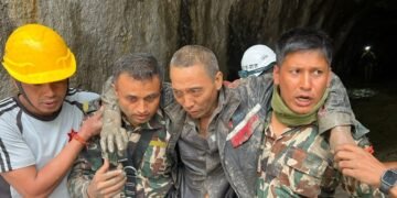 A Chinese national rescued alive from the Upper Trishuli Hydropower Project