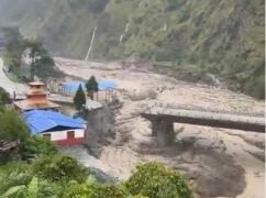 Kaligandaki washes away a bridge