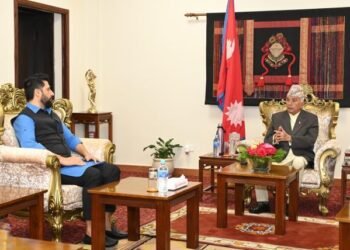 RSP President Lamichhane calls on President Paudel