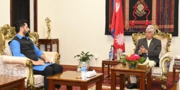 RSP President Lamichhane calls on President Paudel