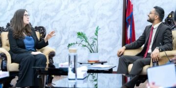 US Diplomat Megan Bouldin Meets Education and Sports Minister Sasmit Pokharel to Discuss Academic Cooperation and Sports Diplomacy