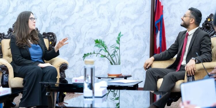 US Diplomat Megan Bouldin Meets Education and Sports Minister Sasmit Pokharel to Discuss Academic Cooperation and Sports Diplomacy