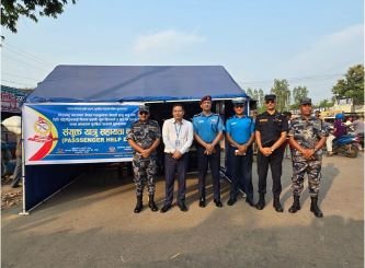 Passenger help desk at Jamunaha border point