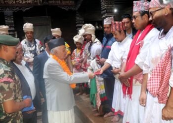 President Paudel pays homage to Nawadurga on Kojagrat Poornima