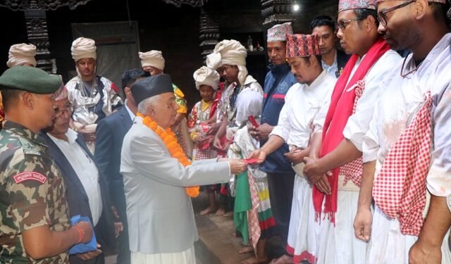 President Paudel pays homage to Nawadurga on Kojagrat Poornima